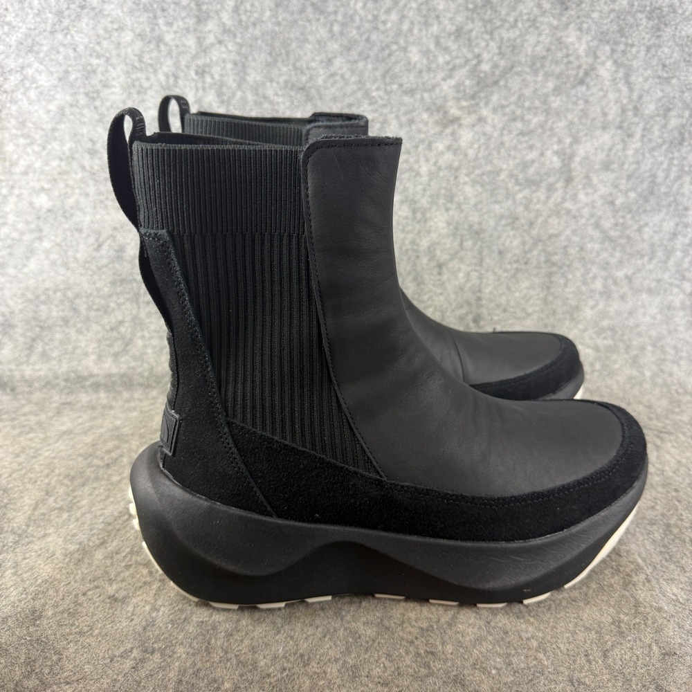 The North Face Halseigh Knit Boots Womens 11 Black Leather Suede NWT